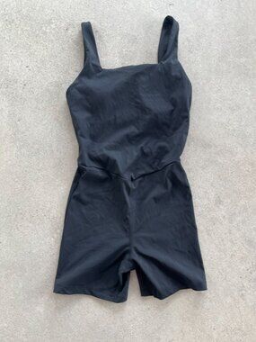 Sincerely Jules Workout Romper Size M Black Activewear One Piece Padded Bra